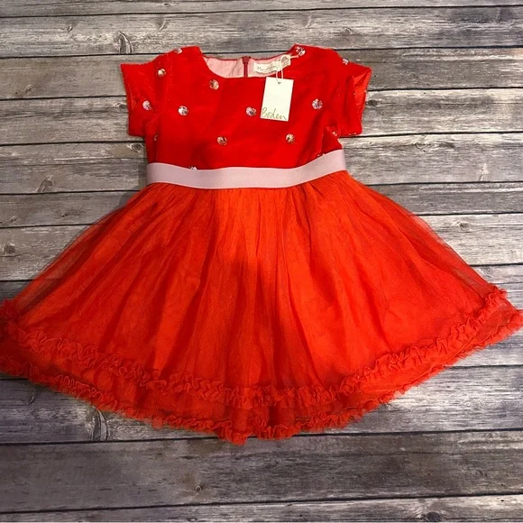 Mini Boden | Dresses | Mini Boden Red Tulle Dress Nwt | Poshmark